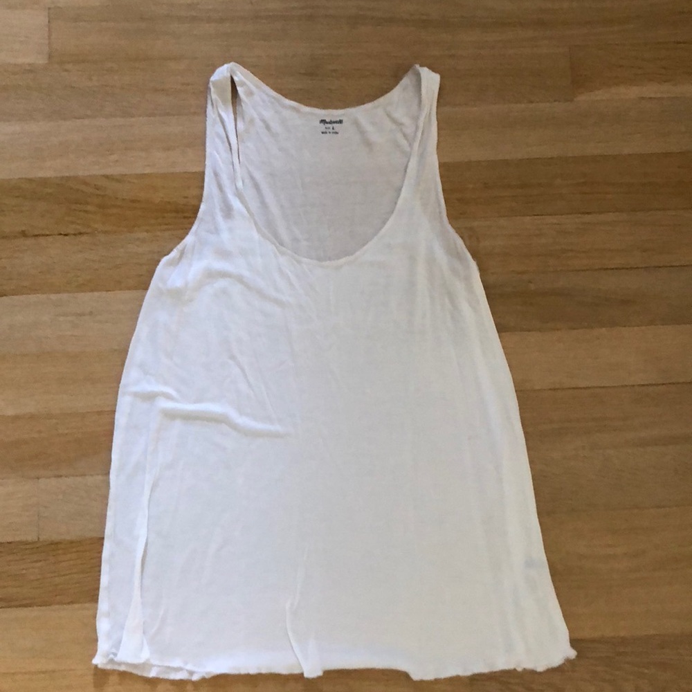 white madewell tank top